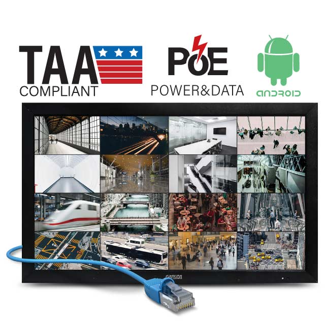 24in PoE Power & Data w/ Built-In Android OS