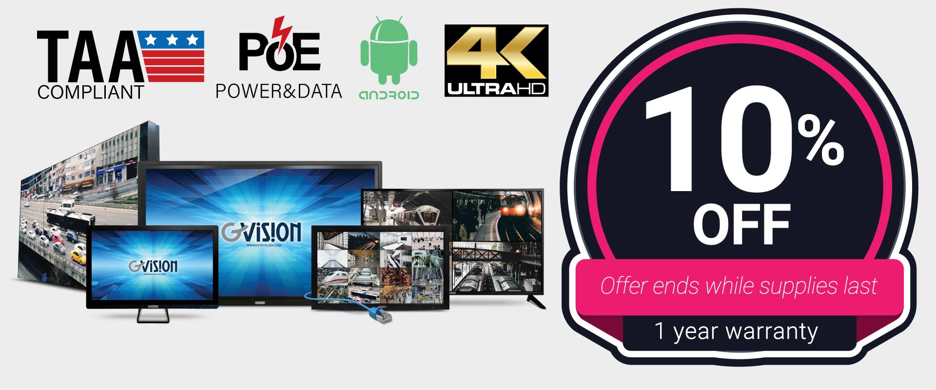 GVision Last Buy 10% off on selected product