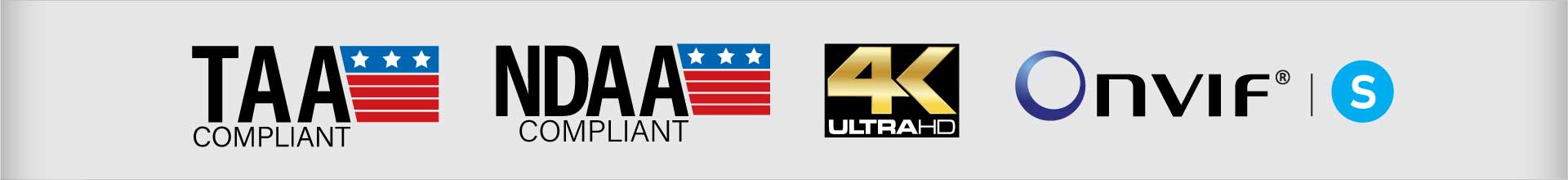TAA-Compliant, NDAA-Compliant, 4K, Onvif